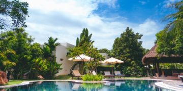 Clear Cloudy Swimming Pool