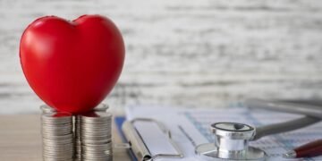 Health insurance concept,save money for heart disease,