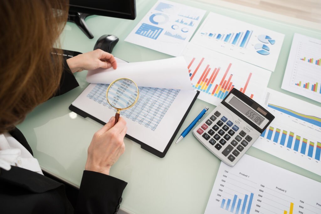 Businesswoman Looking At Financial Report